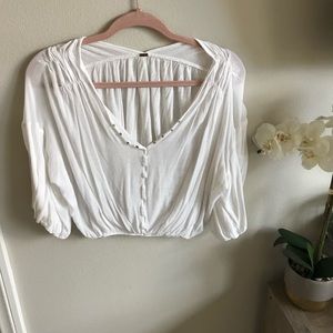 Free people white top size small